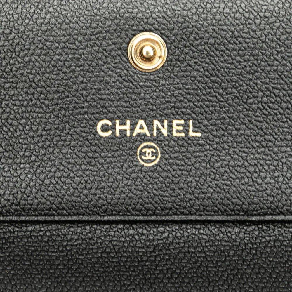 CHANEL Black Leather Wallet